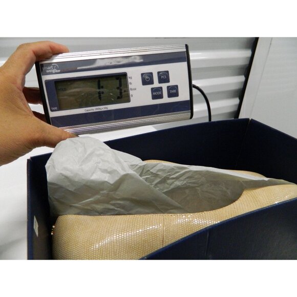 Cole Haan Beige Leather Snake-Embossed Kitten Heel Pumps 7B Low Heel Neutral - Picture 12 of 12